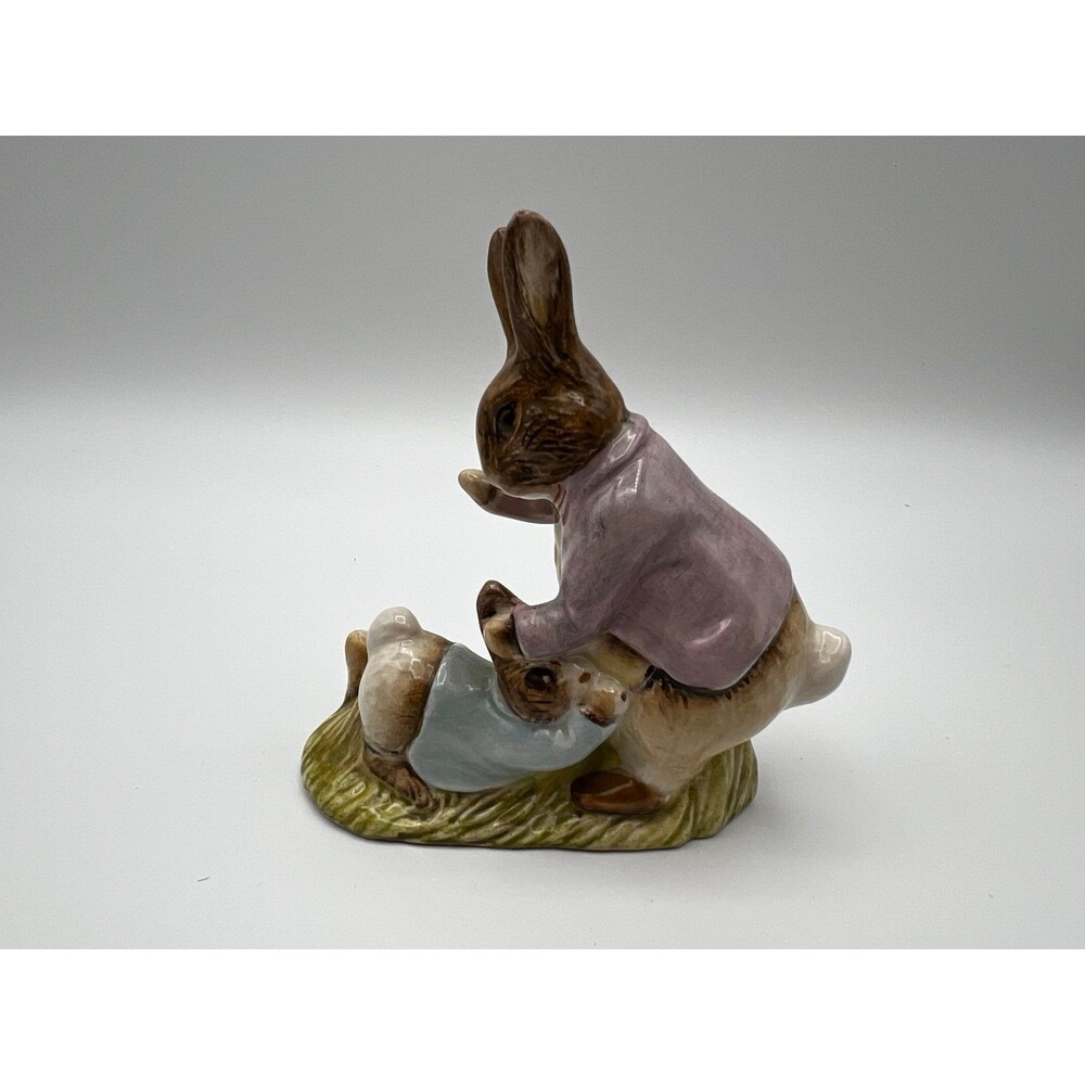 Vintage Beswick Beatrix Potter "Mr. Benjamin Bunny & Peter Rabbit" Figurine 1975